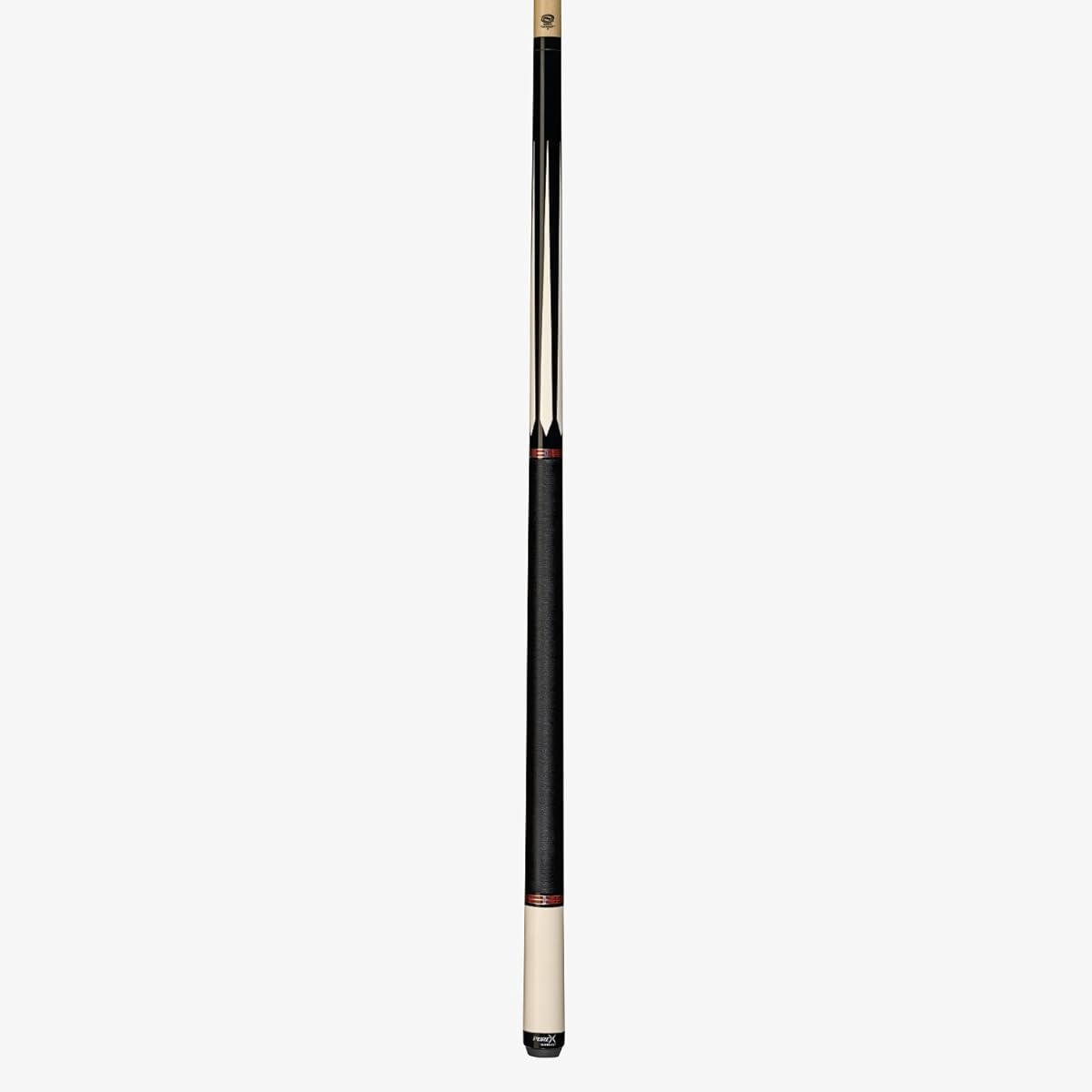 Players HXT96 Billiard Pool Cue PureX Midnight Black with White Overlay Cocobolo Silver Ring Decal 20oz Kamui Black Soft Tip