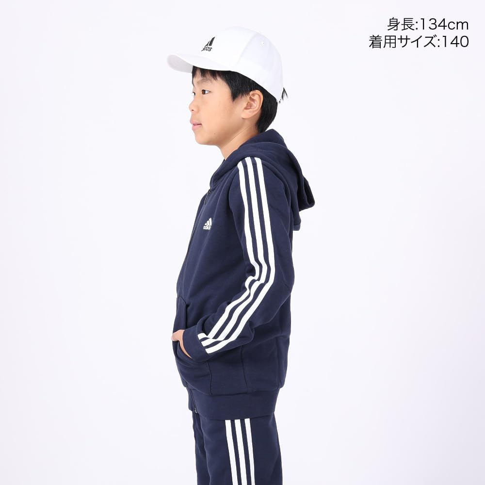 [Adidas] Sweatshirt Hoodie Kids Essentials 3 Stripes Fleece Full Zip Hoodie ECO43