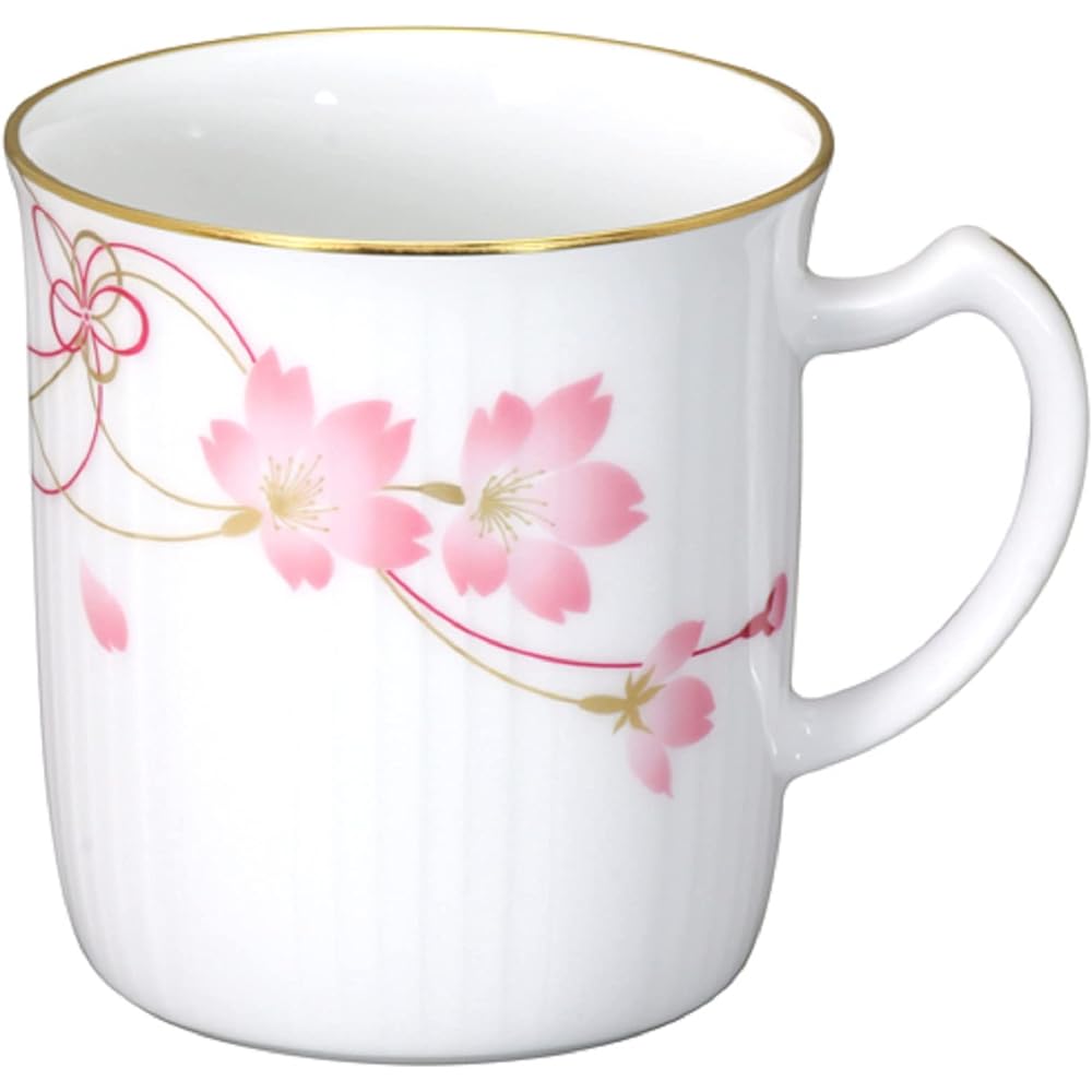 Okura Touen <Limited to Direct Stores> Sakura Series "Yuzakura" Mug & Plate Set Official Gift Wrapping 105CH/A682-6_RB