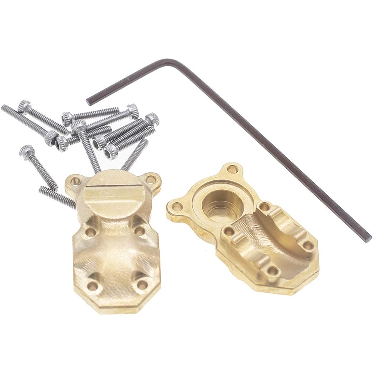 CODA RACING Brass Diff Cover Steering Knuckle & Wheel Weight Hex Adapter AXIAL SCX24 AXI90081 Upgrade for 1/24 RC Crawler Car