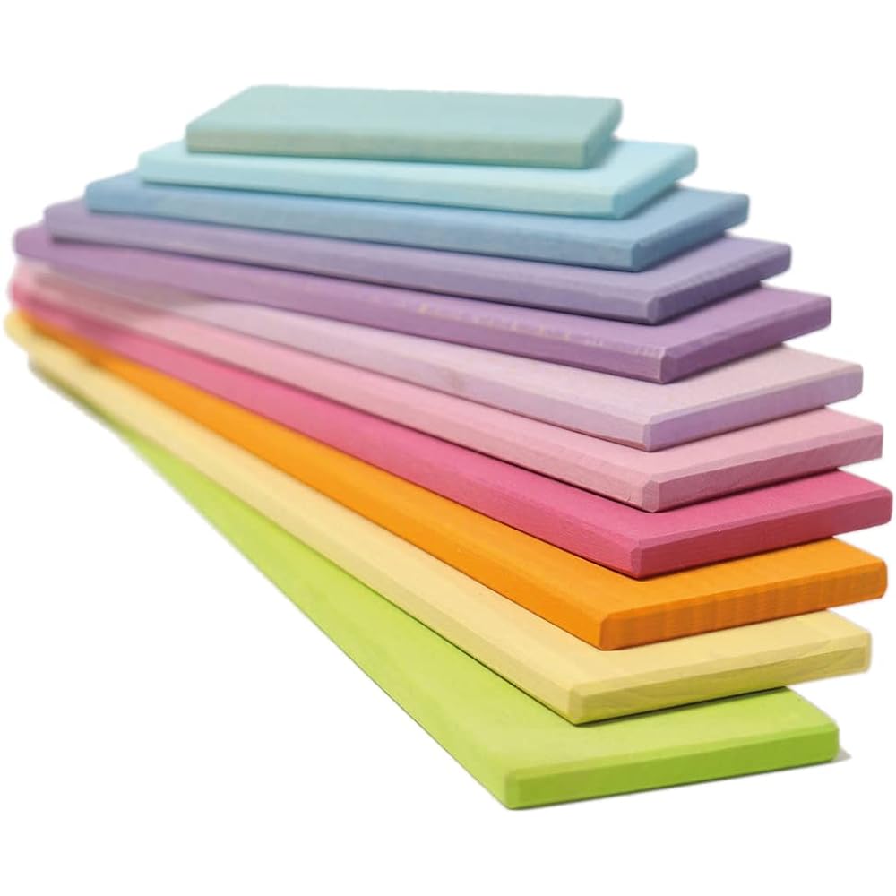 GRIMM'S Toys Educational Toys Building Blocks Interior Figure Play Pastel Building Board SH10667
