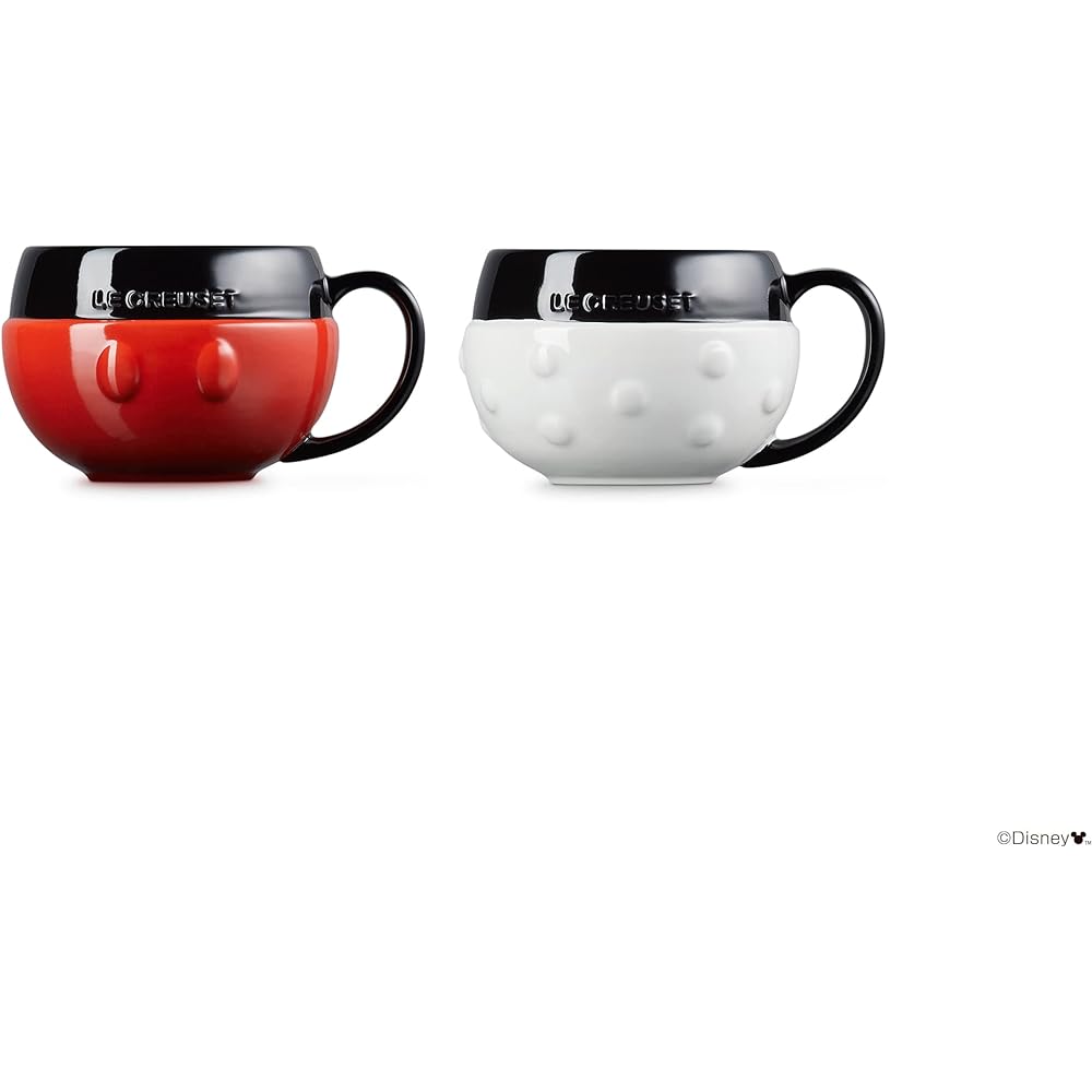 Le Creuset Disney Mickey & Minnie Mug 380ml (2 pieces) [Authorized Japanese product]