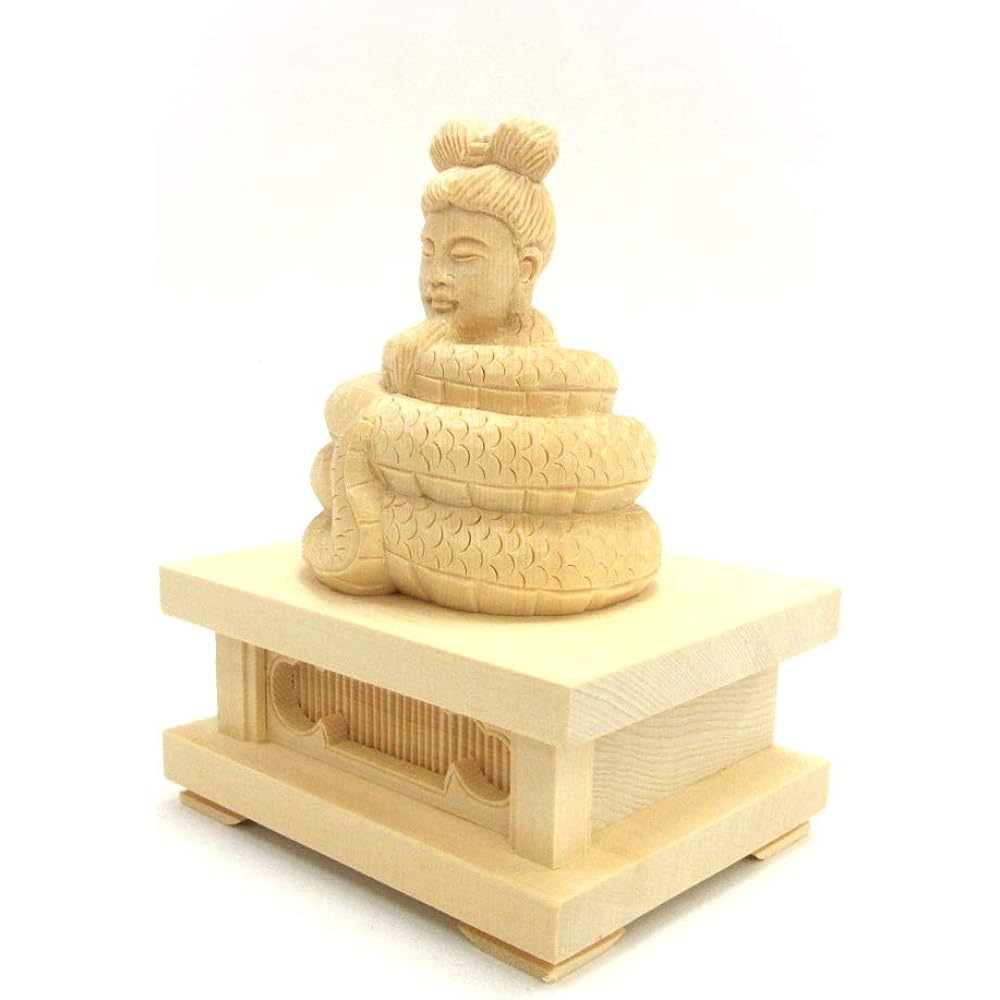 Kurita's special Buddha statue [Various Tenjin] Ugajin Old man statue with square pedestal (total height 13cm, width 10cm, depth 8cm) High quality wood carving made of cypress wood 14719