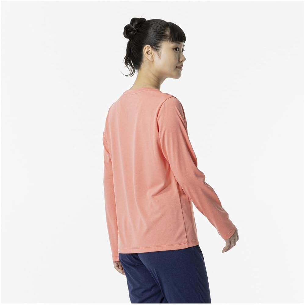 Mizuno 32MA2342 Women's Training Wear T-Shirt, Long Sleeve, Sweat Absorbent, Quick Drying, UV UPF15
