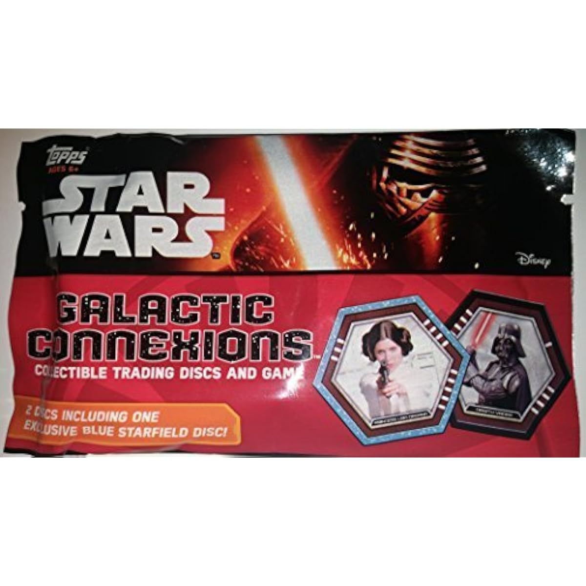 7.62cm Pack Star Wars Galactic Connection Princess Leia Organa, Darth Vader, Blue Starfield