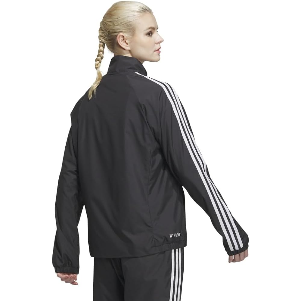 [Adidas] Jersey Top 3 Stripes Regular Fit Windbreaker Jacket IEH75 Women's