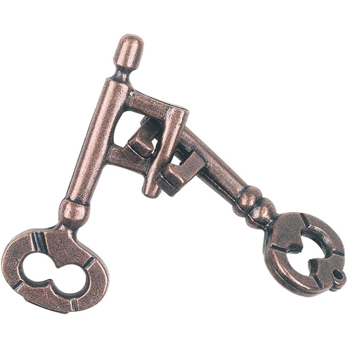 Sujosa Metal Brain Teaser Puzzle Assemble & Unlock Puzzle IQ Logical Game Fidget Stress Toy Gift for Adults (Key)