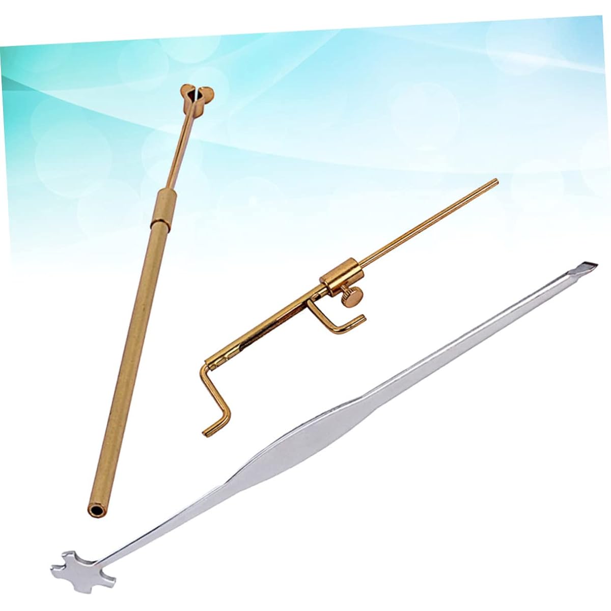 VICASKY 3pcs Sound Retriever Retriever Clip Violin Tool Portable Metal Sound Gauge Setter Brass Caliper Tool Musical Instrument Copper Tube