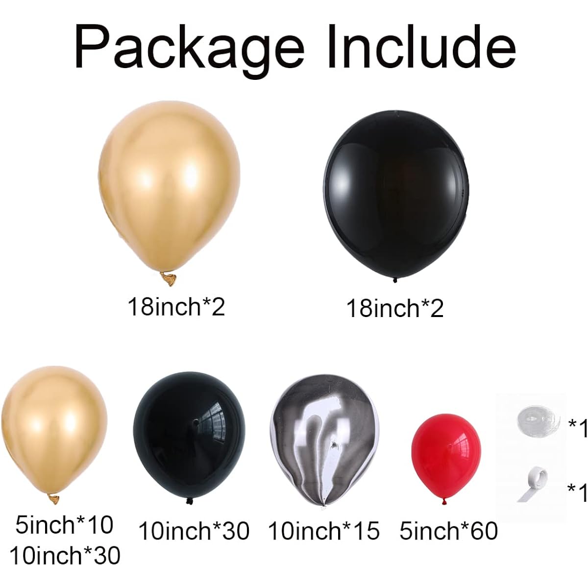 Casino Red Black Gold Balloon Garland Arch Kit with 149pcs Chrome Metallic Gold Marble Agate Black Balloons for Birthday Party Decorations Baby & Bridal Shower Wedding Graduation Party Supplies