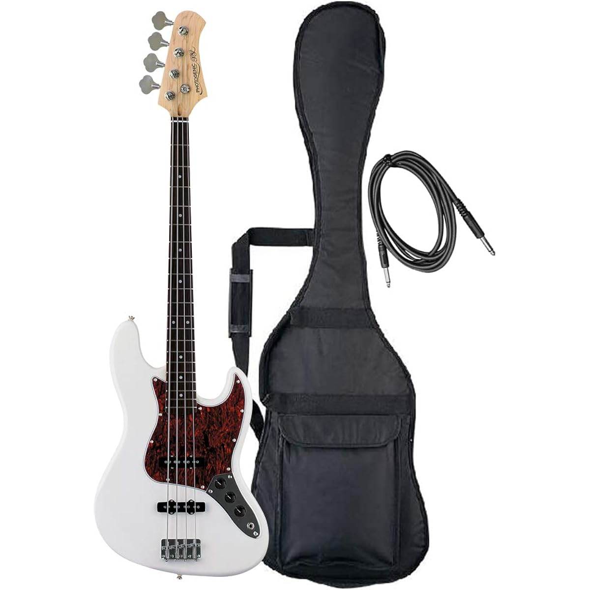 PhotoGenic Photogenic Electric Bass Jazz Bass Type JB-240/HBK Matching Head Black