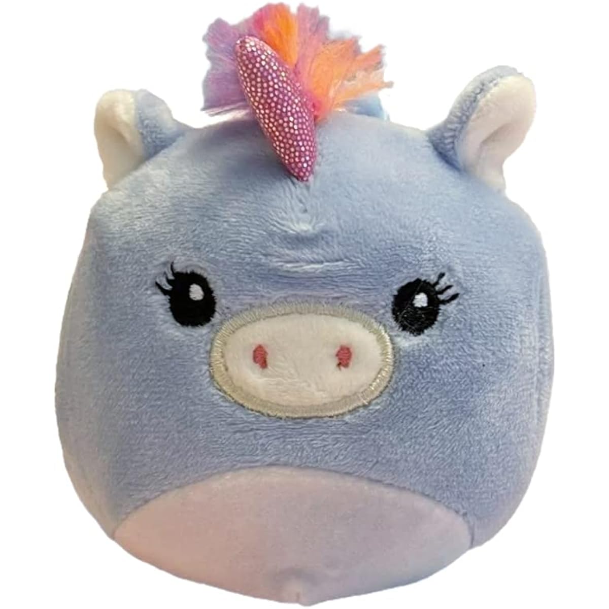 Squishmallow Official Kellytoy 3.5" Clip-on Bag Keychain Backpack Clip Fluffy Stuffed Animal (Petula Unicorn)