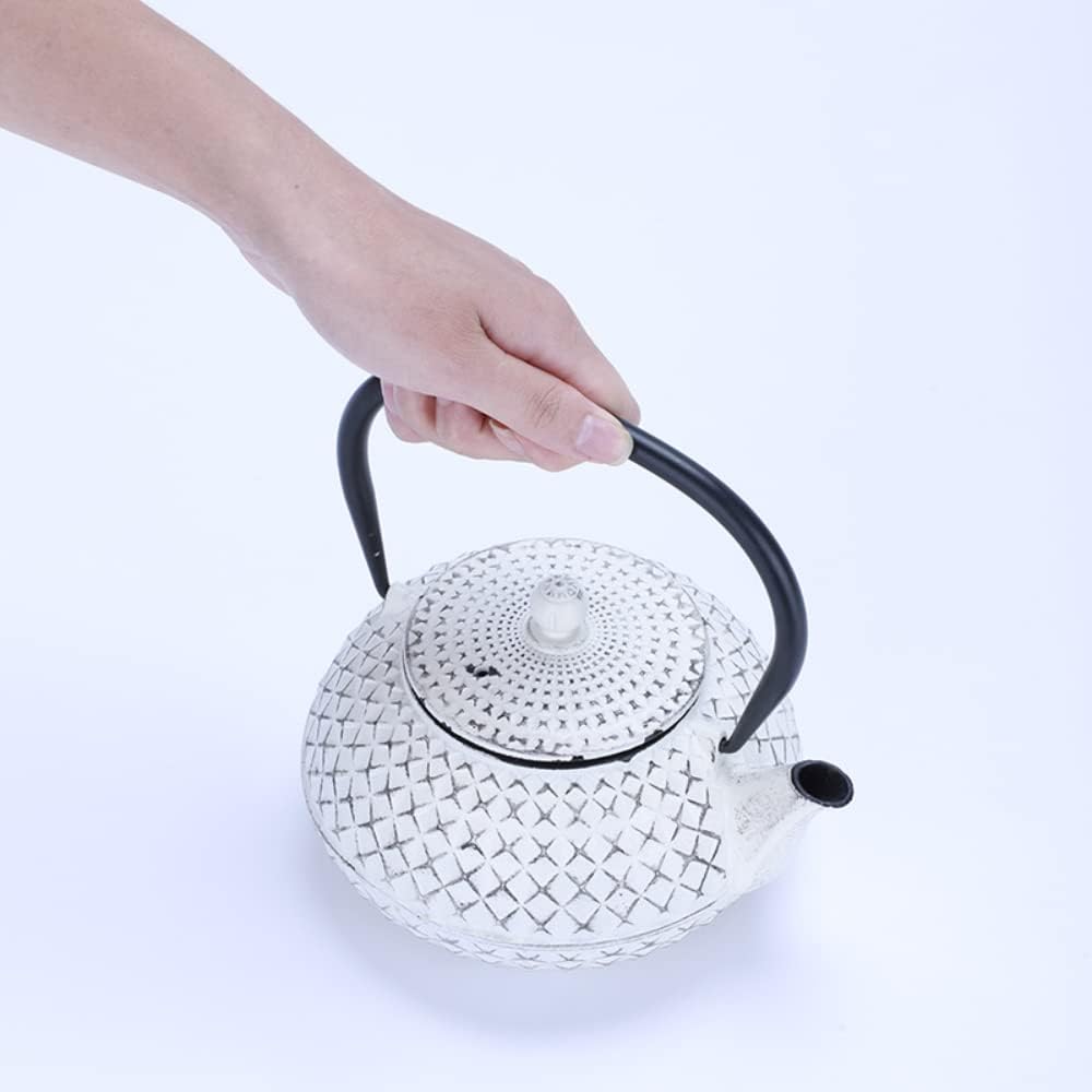 Iron kettle, teapot, Nanbu ironware, iron bottle, IH compatible, white kettle, teapot, tea strainer included, iron kettle, kettle, iron teapot, cast iron, tea ceremony utensils, traditional crafts (500ml/800ml)