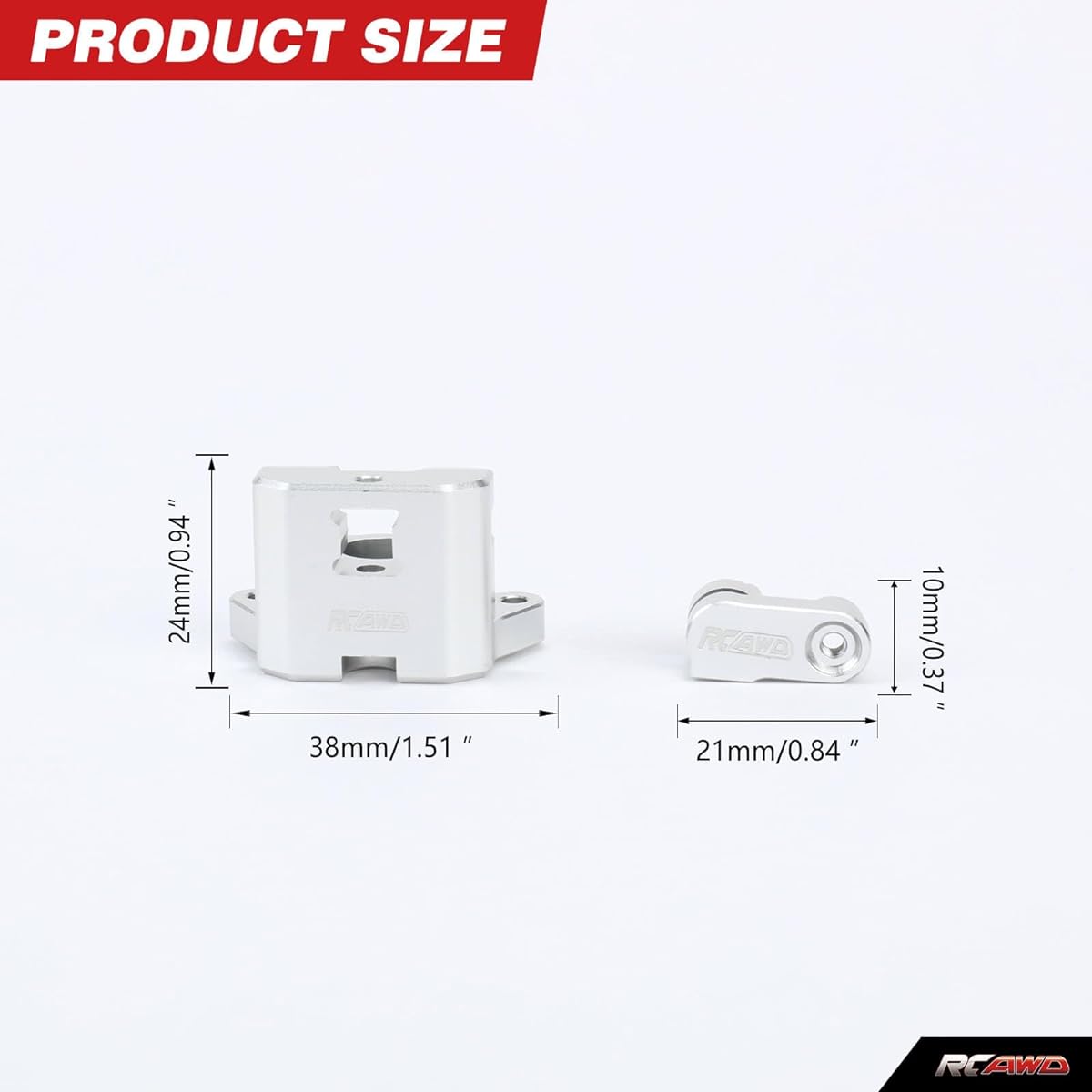 RCAWD Aluminum Front Brake Caliper for Promoto-MX LOS262009 Upgrade Parts Silver