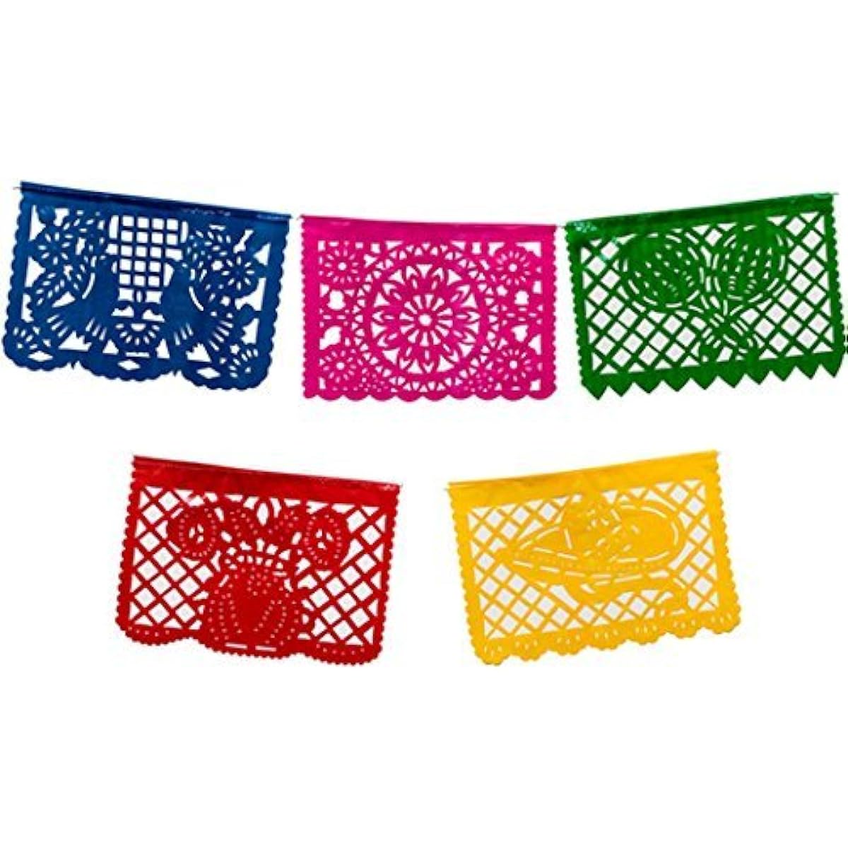 Multicolor Mexican Party Plastic Banner