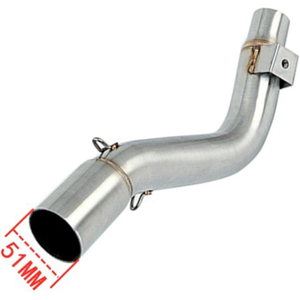 Motorcycle Mid Exhaust Pipe Slip on 51mm Mid Pipe with Bend Pipe Header for Honda C0L Rally 12-21 Muffler System