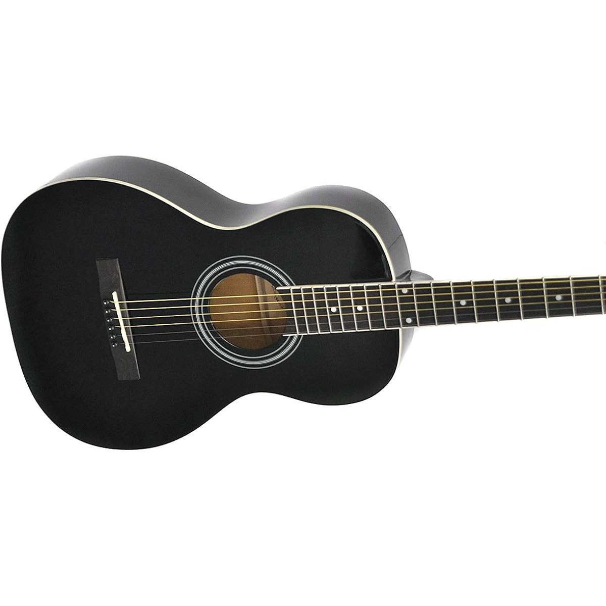PLAYTECH Acoustic Guitar Single O Type ZP18 Black