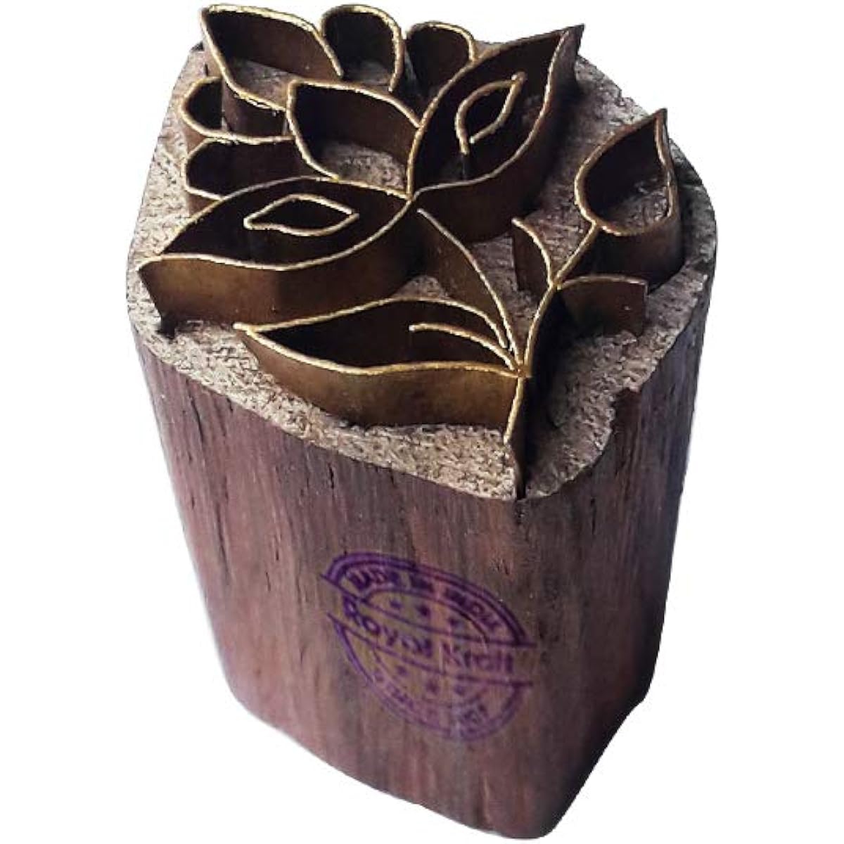 Wood Printing Brass Block - DIY Clay Pottery Biscuit Stamp BSA1-50 BSAtag014 Brown BSAtag014