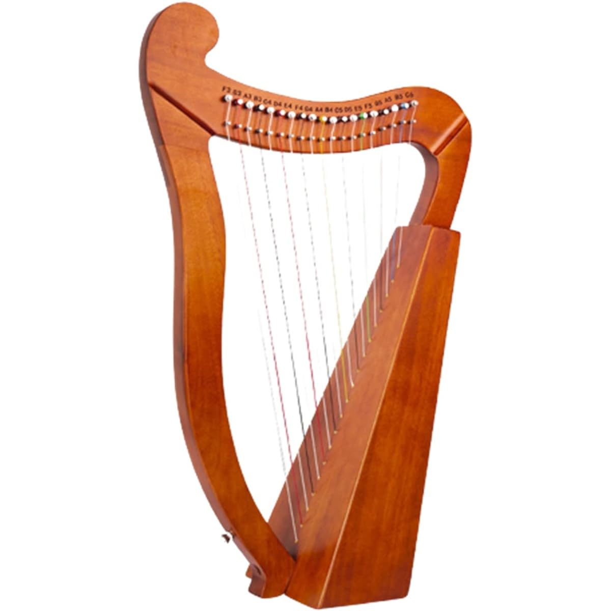 WowZza Single Board Harp 19 Notes Lyre Harp 15 Strings Lyre for Adults Students Stringed Instrument Lyre Harp for Beginners/19 Strings 4
