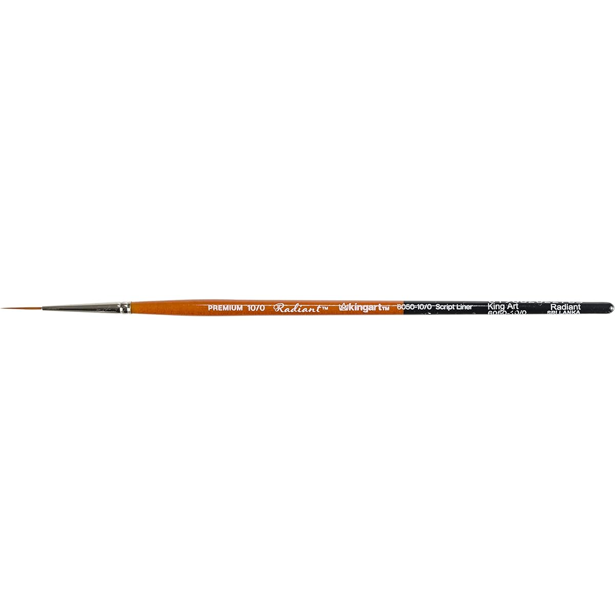 (10/0) - KINGART 6050-10/0 TAKLON Script Liner Paint Brush, 10/0, Black, Silver, Orange