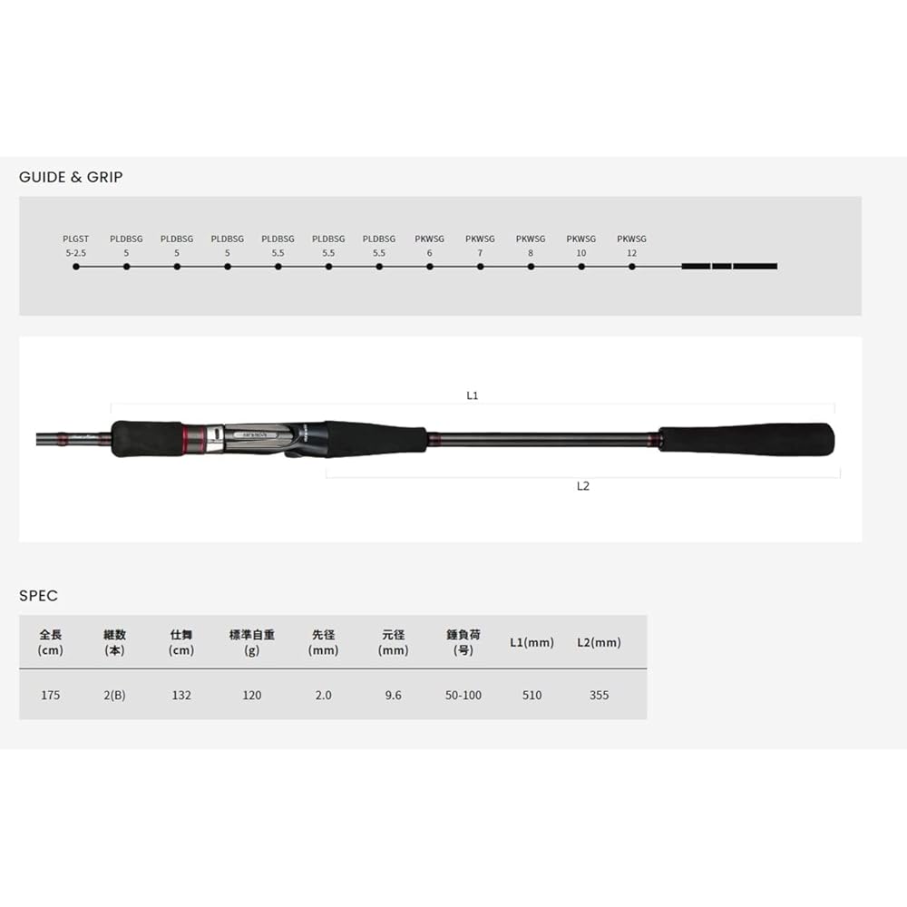 Alpha Tackle Rod Boat Rod Alpha Sonic Hairtail 175H 51196