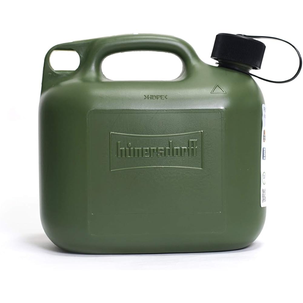 Hunersdorff Fuel Tank [Reliable Genuine Product with Warranty] Poly Tank Fuel Campro 5L Water Tank Fuel White Gasoline Kerosene Tank Canister Camp (olive)