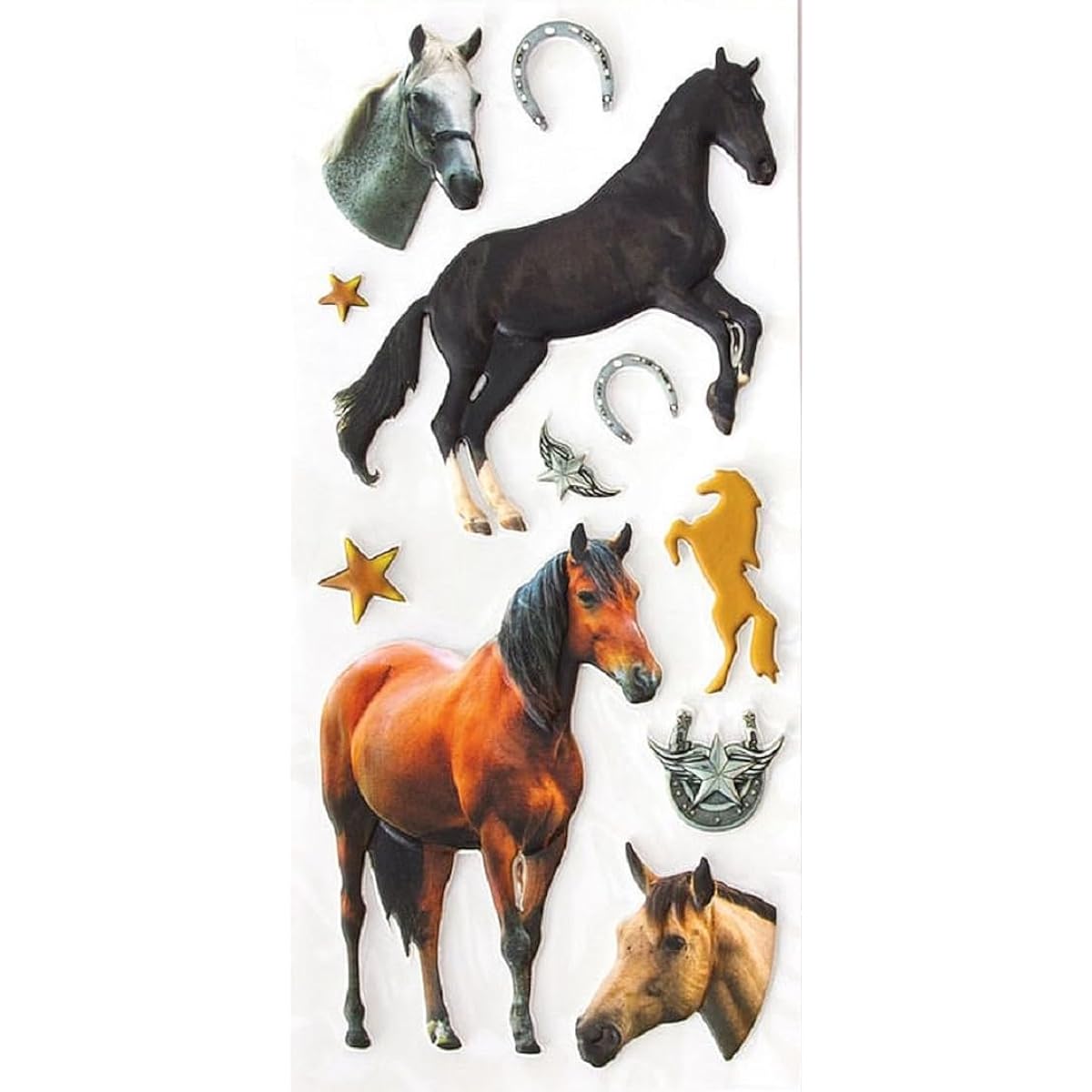Playhouse Handsome Horse Sticker Sheet for Arts Crafts Collectibles Single STP-7008