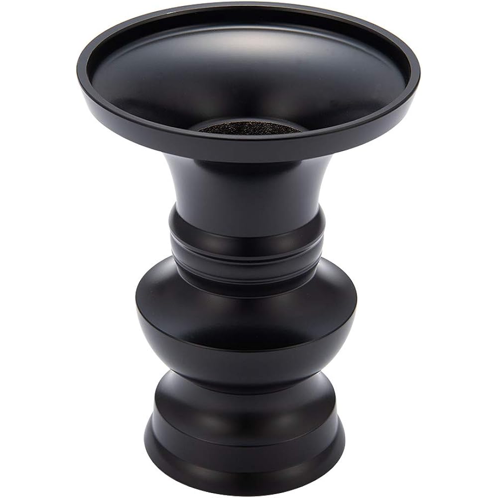 Buddhist altar shop Takita Shoten Buddhist altar fittings Flower stand Black 4.5 dimensions Height 13.9cm x Diameter 10.2cm Flower stand for Buddhist altar, vase, brass, Takaoka copperware Certificate included