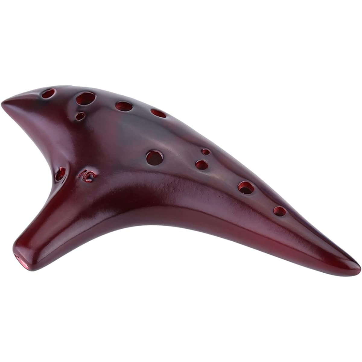 12 Hole Ceramic Ocarina Flute Alto C Smoke Burn Ocarina Musical Instrument Ocarina Instrument with Strap for Music Lovers