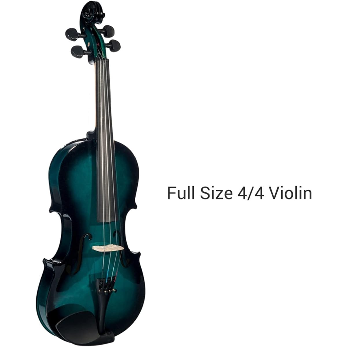 Violin Full Size 4/4 Handmade Acoustic Violin Ador Stick Violin for Students Adult Beginner Music Performance Training Bow Storage Case Blue