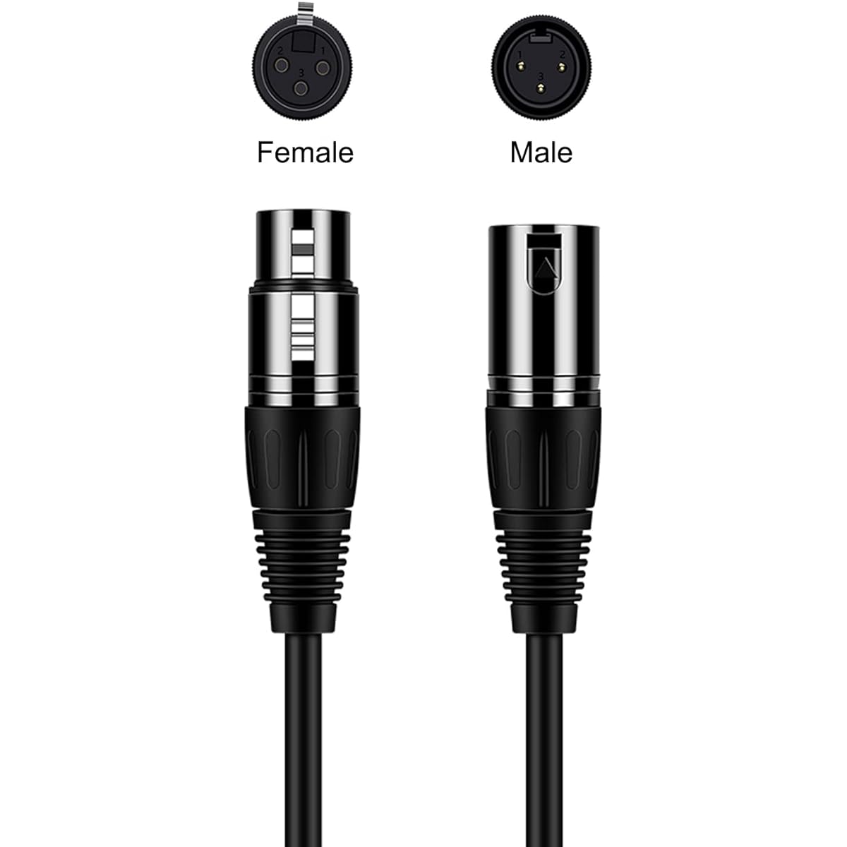 XLR Microphone Cable 30ft Male to Female Microphone Camera, Phantom Power Sound Console Power Amplifier Sound Box (30ft)