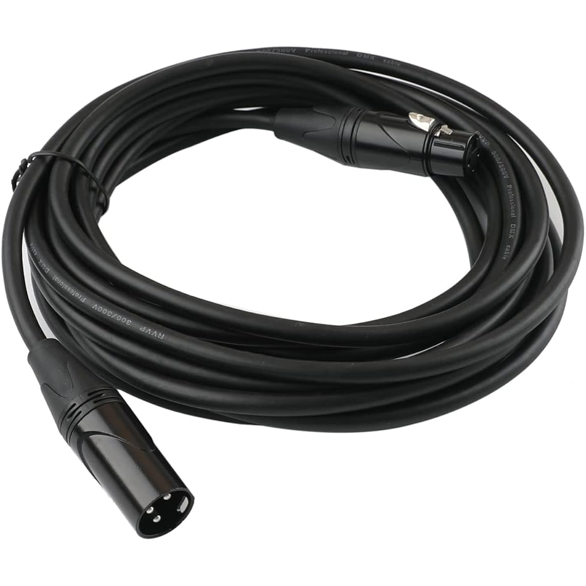 MFL. 4 Pack 15ft DMX Cable 3 Pin XLR Male to Female Connector Wire for Stage Lighting DJ Light 22AWG 110ohm