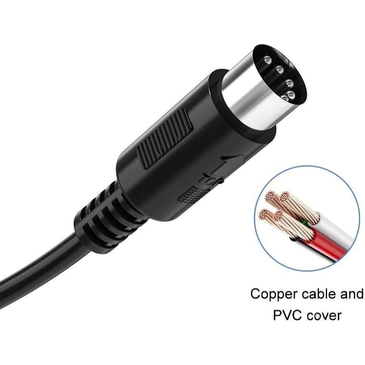 CBUS MIDI Cable 2 Pack 10ft Male to Male 5 Pin MIDI Cable for Keyboard Synthesizer Controller Rack Synth External Sound Card Sampler Drum Machine Workstation Hardware Sequencer