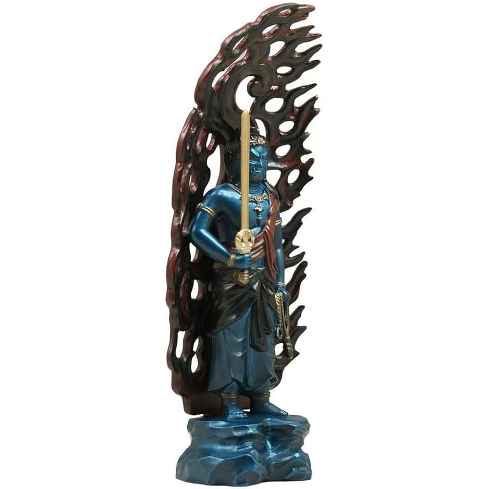 Blue Fudo Myoo 15.5cm Painted Alloy [Buddha Statue] (Blue Fudo Myoo)