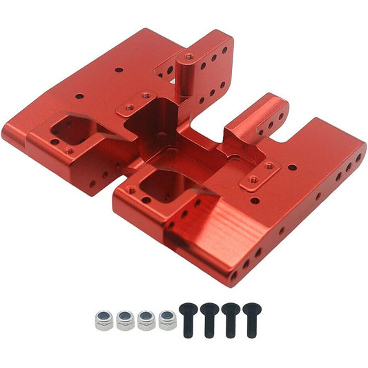Alloy Skid Plate Center Gearbox Mount for RER11400 RC 1/10 Redcat Gen8 (Red)