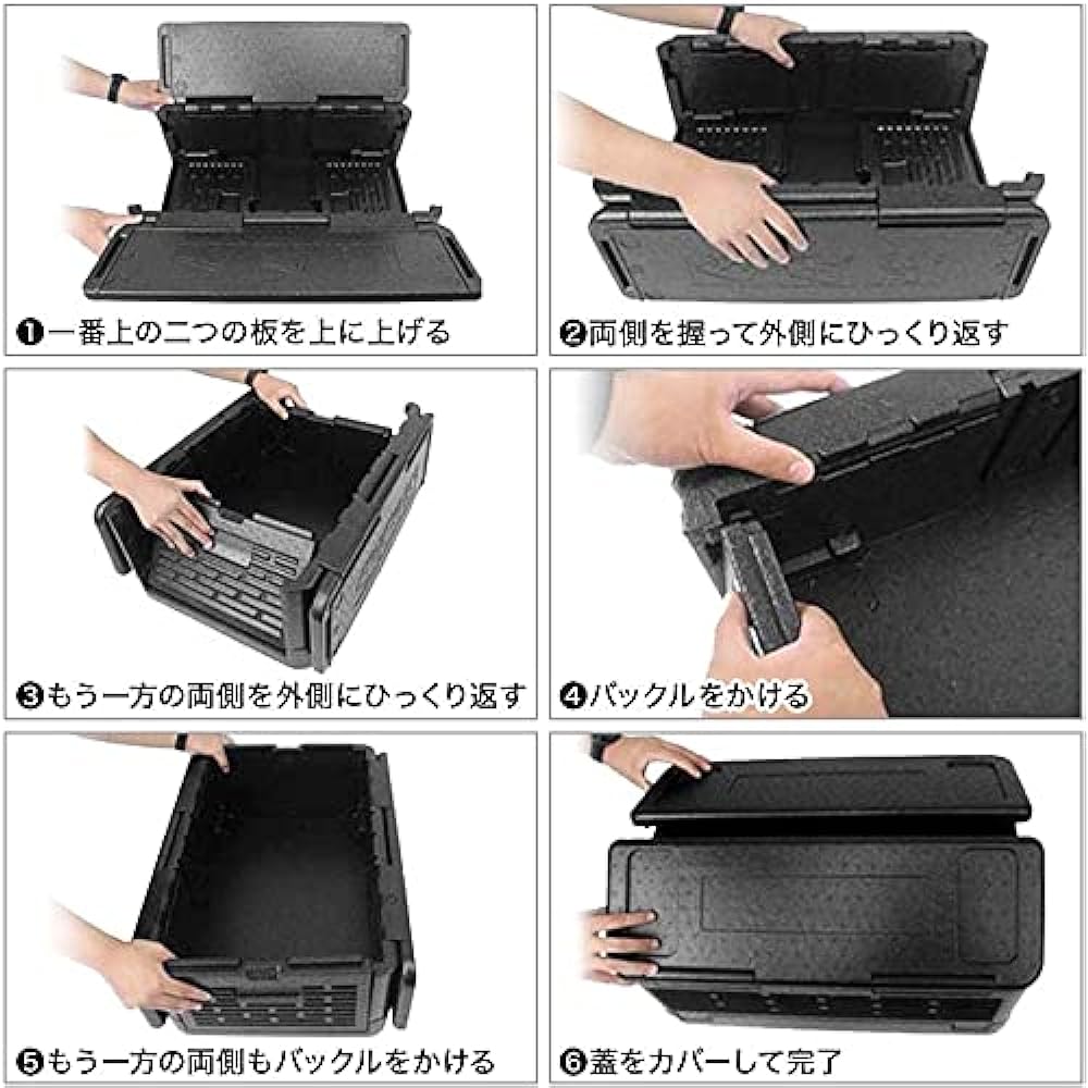 SeatheStars Cooler Box Foldable Large Capacity 60L BBQ Picnic Outdoor Cold Insulation Large Styrofoam