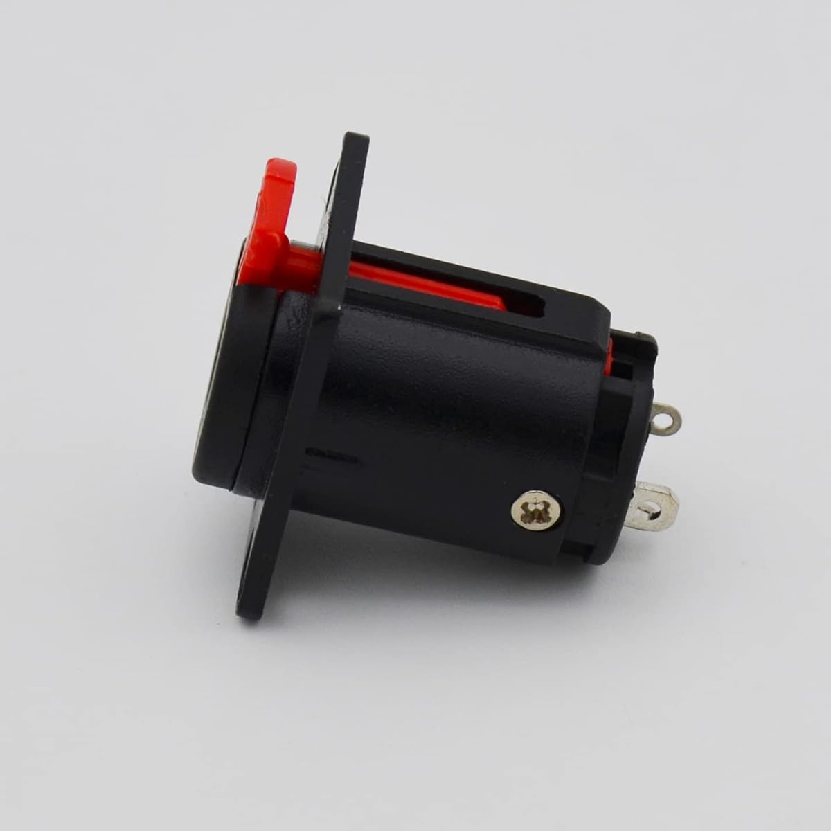 Czyuntuo 5 Pack Black 1/4" Jack 1/4" Electric Guitar Input Jack Mono/Stereo Metal Female Panel Mount Socket with Lock