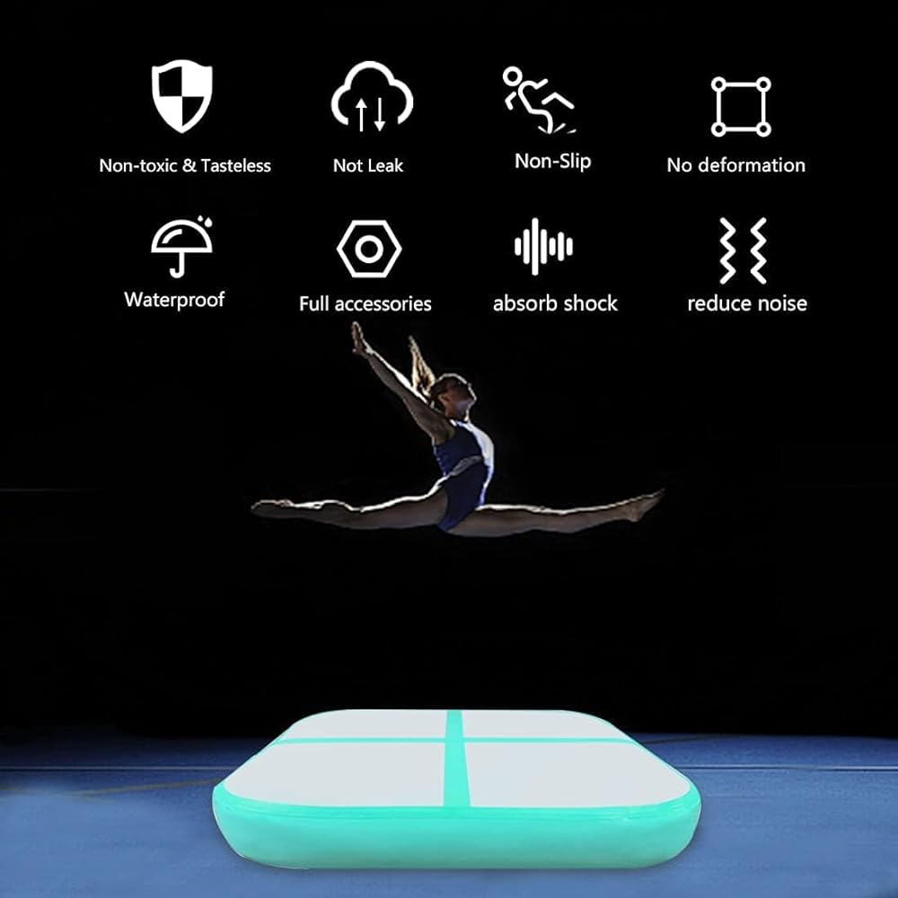 Air Roller Gymnastics Barrel Tumbling Mat Inflatable 60/75/90cm Air Spot Tumble Track Mat Back Bend Trainer with Electric Air Pump for Training/Yoga/Backflip/Home Use