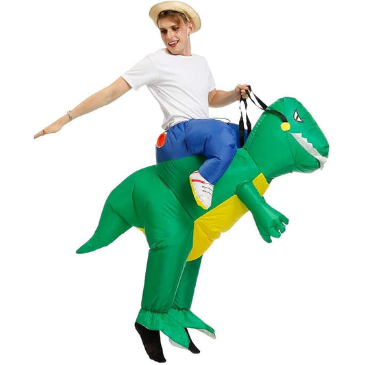 [LONSAM] Halloween Costume Dinosaur Rider Halloween Monster Costume Prank Disguise Suit Cosplay Kigurumi Christmas Children Adult Performance Tool Inflatable