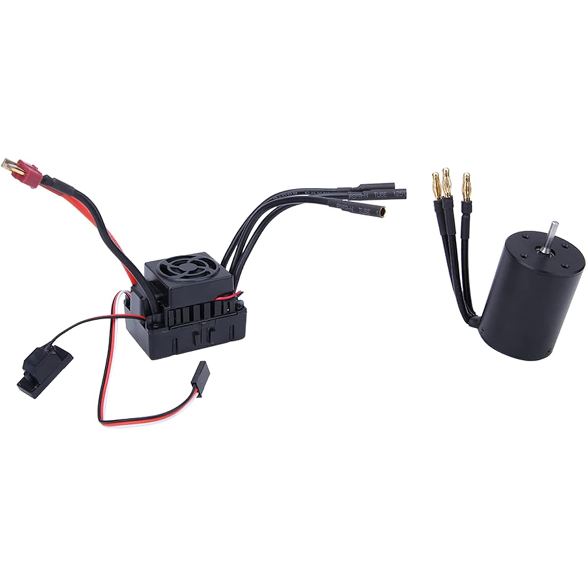 RC Brushless Motor Surpass-Hobby3650 Brushless Motor 60AESC Black Waterproof Set Fits 1/10 RC Car (3100KV)