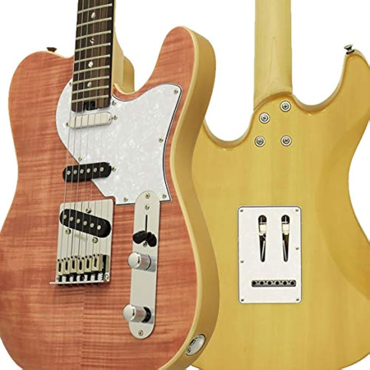 AriaPro2 Electric Guitar Beginner's Guide 13-piece Set with Mini Amplifier 615-AE200/MP (Misty Pink)