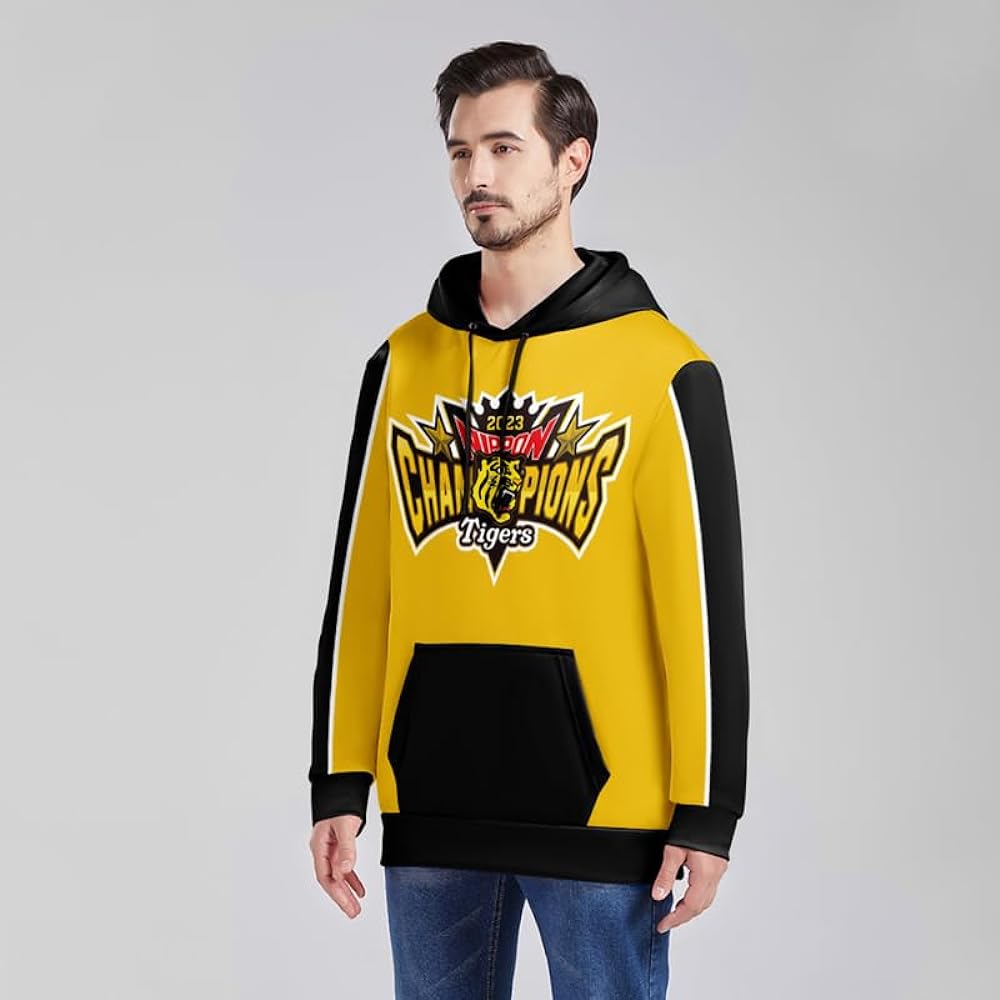 Salute to the tiger warriors! Hanshin Tigers champion hoodie with 38 colors to choose from and player name can be engraved with his hood!