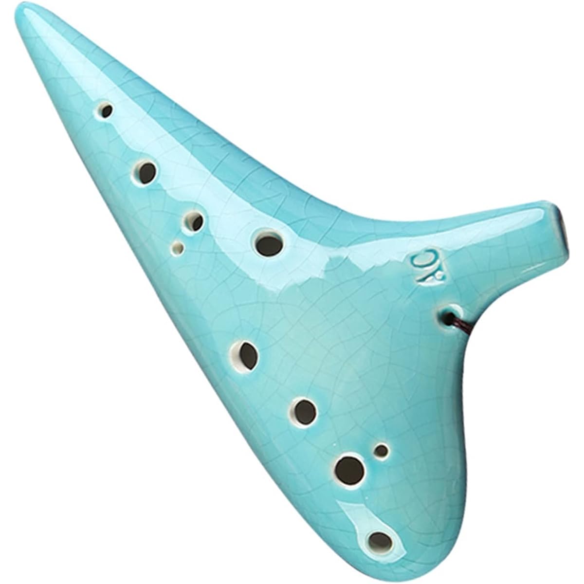 Professional Ocarina Musical Instrument 12 Holes Alto C Tone Ceramic Ocarina Green Crack Glaze Student Ocarina Ocarina Musical Instrument