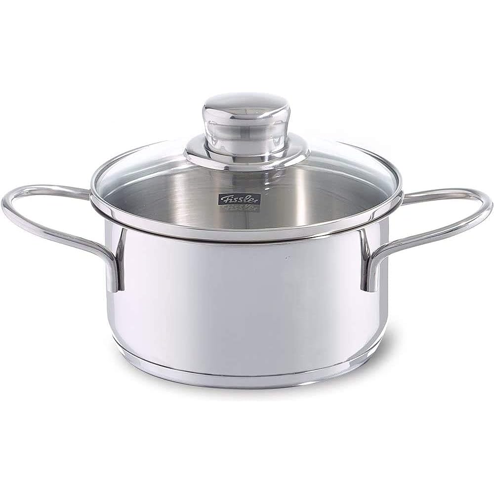 Fissler Stainless Steel Pot Snacky Set Casserole 14cm Saucepan 14cm Frying Pan 16cm Compatible with Gas Fire/IH [Authorized Japanese Product] 08-316-03