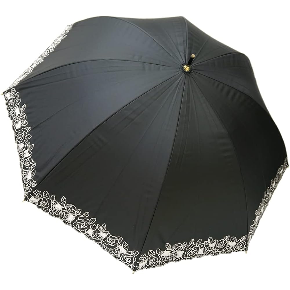 [Nouvel Japonais] Nouvel Japonais Parasol, Long Umbrella, For Both Sunny and Rainy Weather, UV Protection, Rose Organdy Balloon, Dome Shape