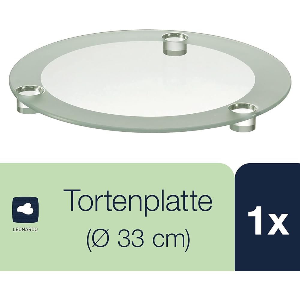 LEONARDO Cake Stand Clear Size:∅34.5×H3.5cm Cake Plate 33cm Spirit 095590