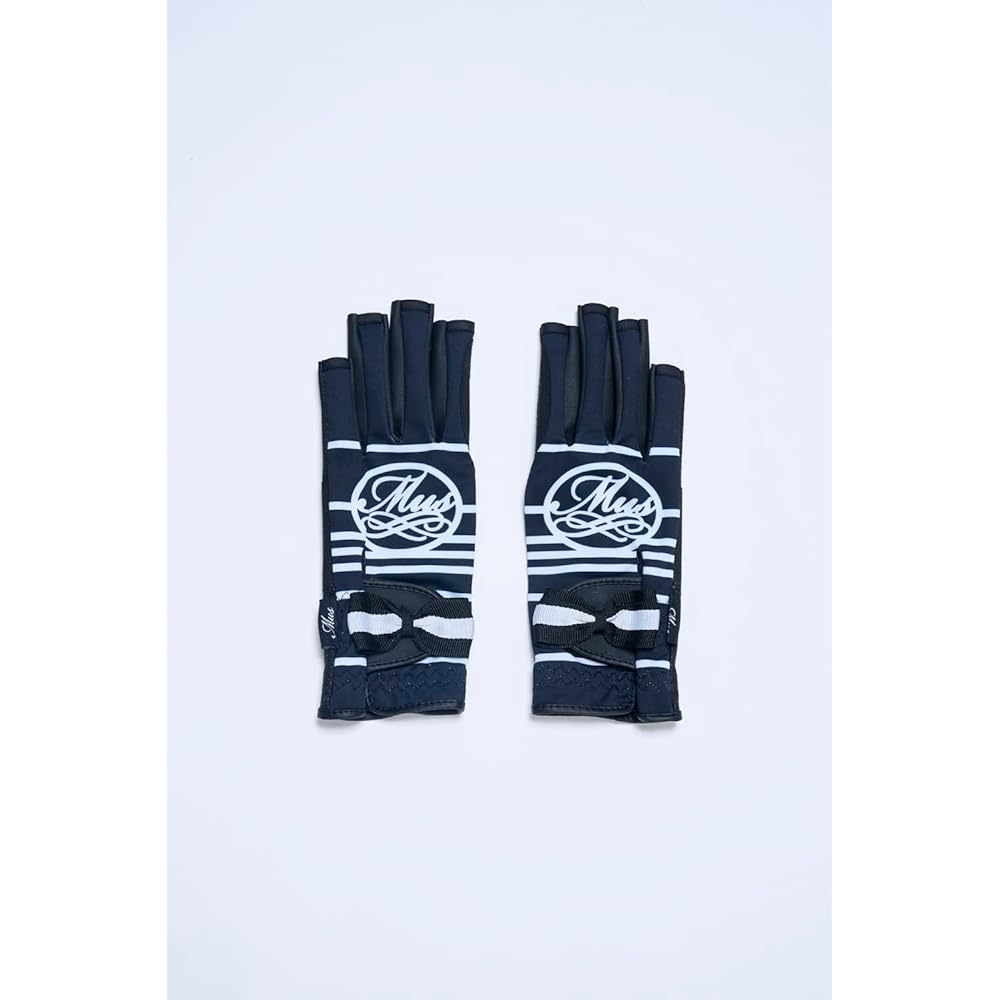 MU SPORTS Ribbon Strap Fingertip Cut Both Hand Gloves 703H6802
