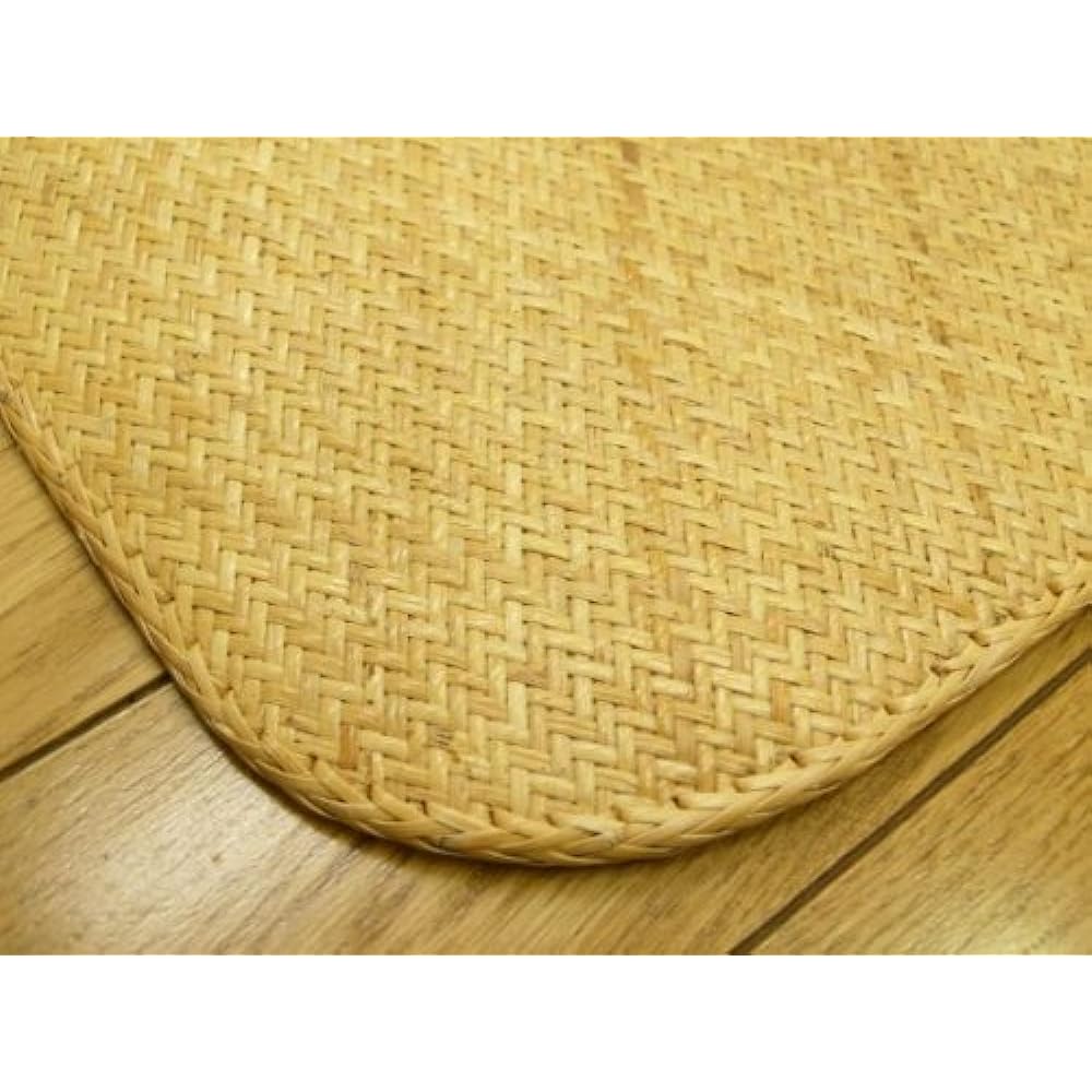 Ikehiko Rattan Mat, Entrance Mat, Hallway Mat, Treasure, Approx. 50 x 80 cm, Cool, Natural Material #5209710