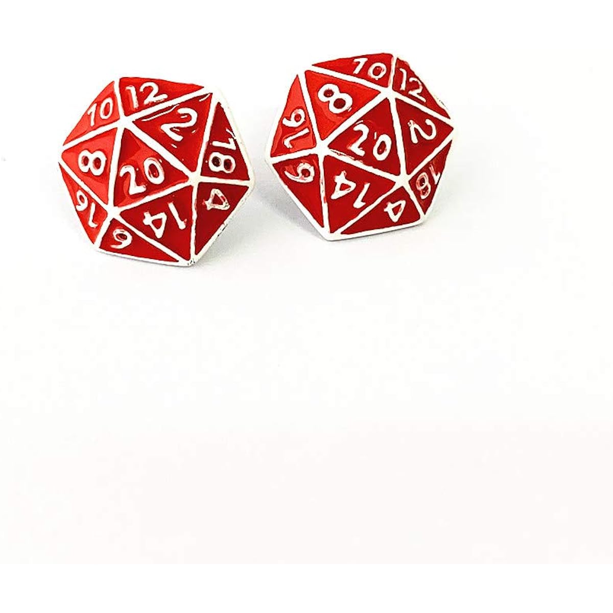 Rollfor Initiative Game Dunge RPG TTRPG Polyhedral Dragon Master Stud Earrings D4-D20 Sided Dice Critical Tabletop Role Playing Game Stud Earrings Gift for Girls/Women/Men