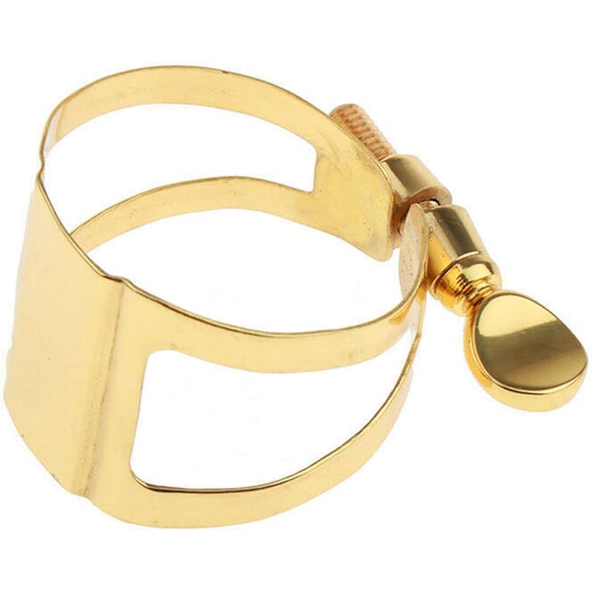 Jiayouy Brass Saxophone Ligature Alto Saxophone Mouthpiece Ligature Fastener - Gold Plated