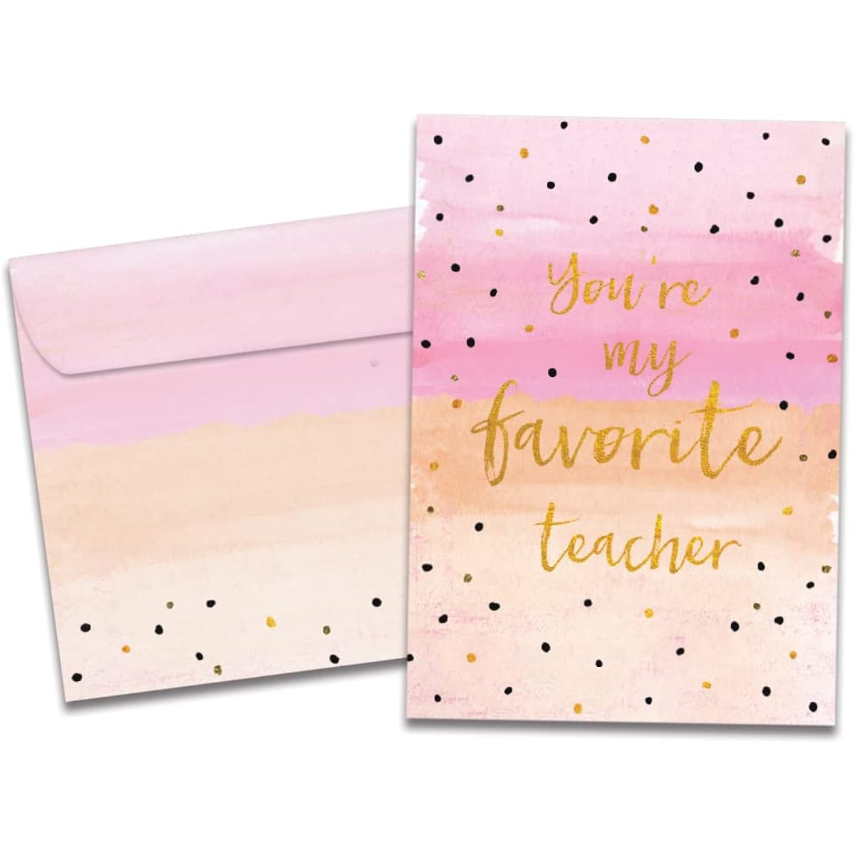 Tree-Free Greetings Thank You for Your Teacher Single 5"x7" Greeting Card with Matching Envelope Eco Friendly Made in the USA 100% Recycled Paper Humor for Your Teacher You're My Favorite (GO64416)